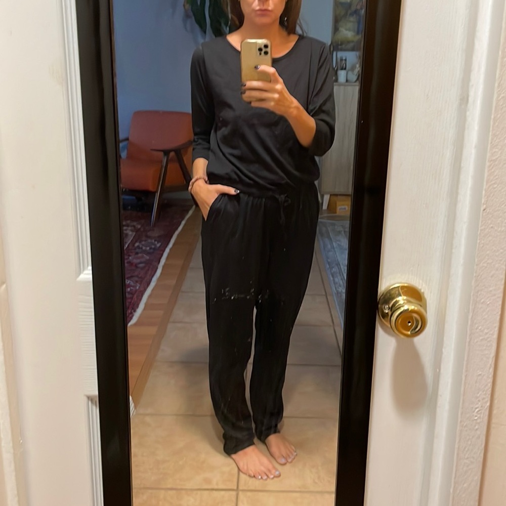 NWOT ASOS Jacqueline de Yong Black Cotton Jumpsuit
